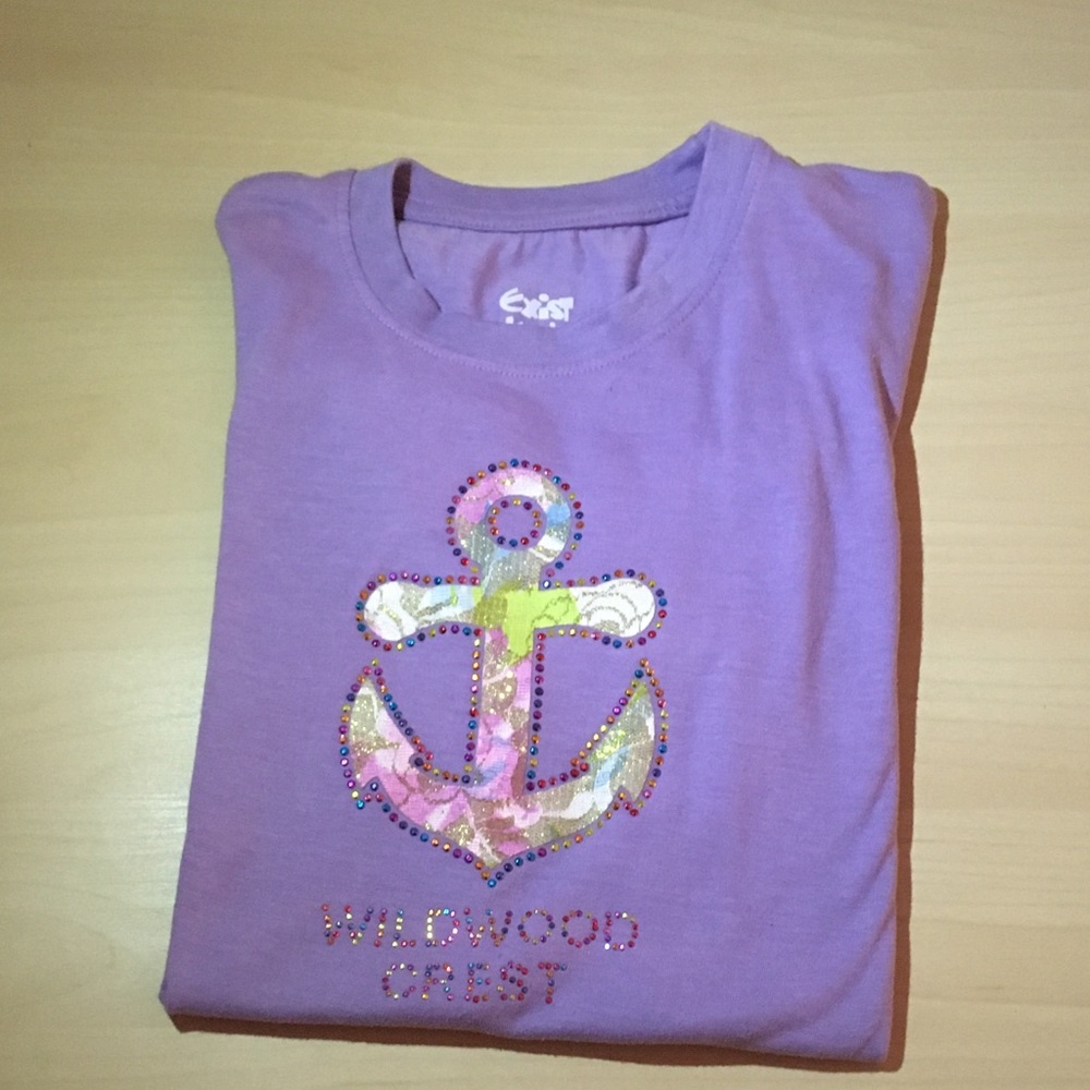 Girl’s wildwood crest anchor T-shirt